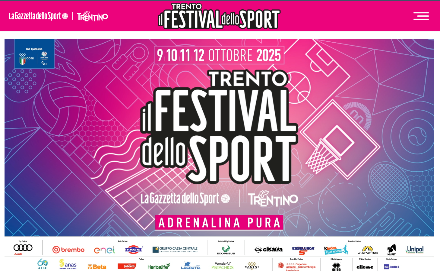 Adrenalina pura: l'ottava edizione del Festival dello Sport