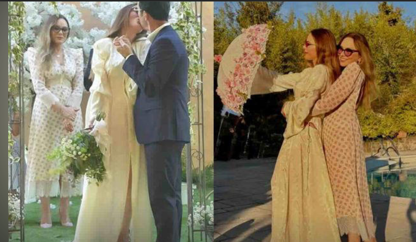 Naike Rivelli vestita (ebbene sì) bene al matrimonio