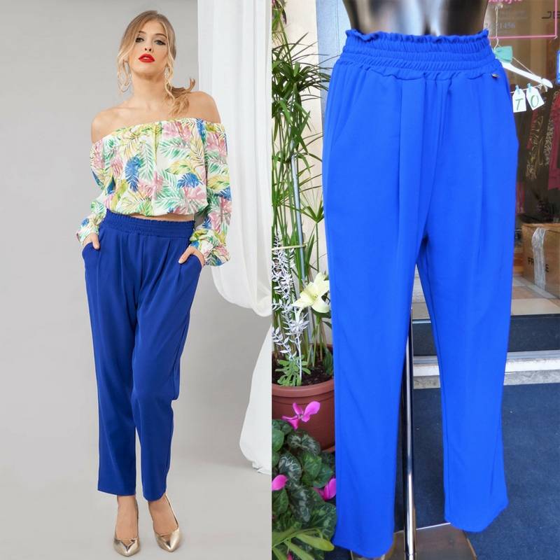Pantalone blu elettrico