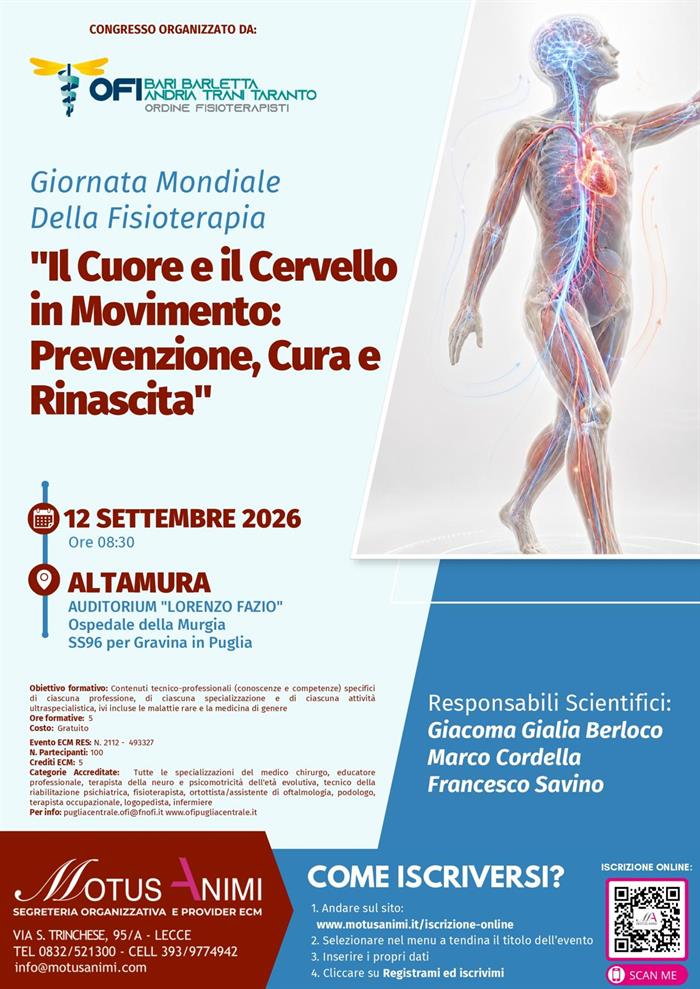 GIORNATA MONDIALE DELLA FISIOTERAPIA SOSTEGNO A PAZIENTI
