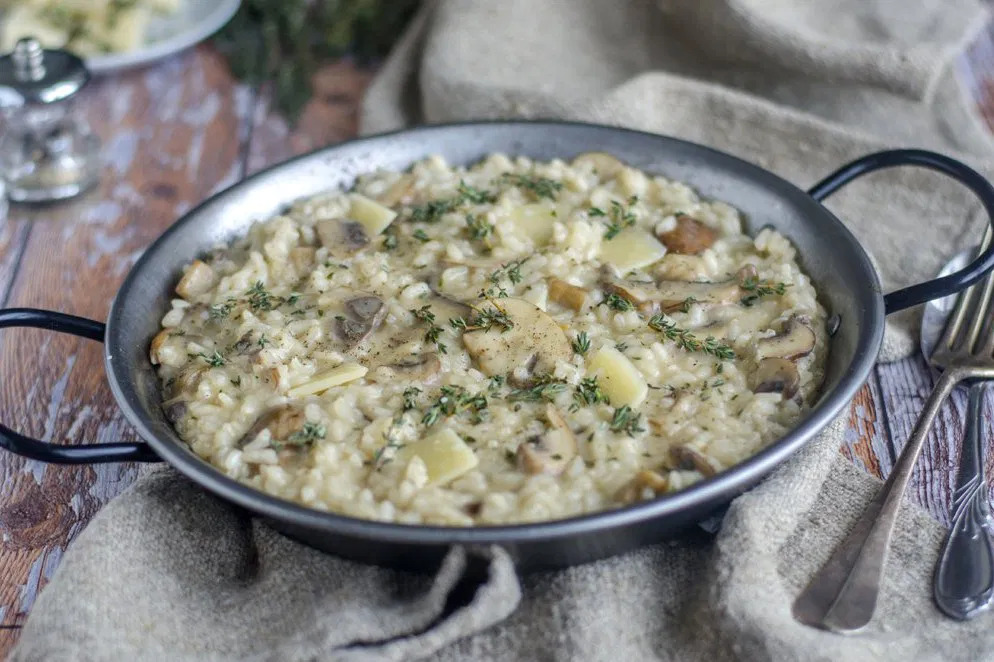 Risotto ai funghi e taleggio