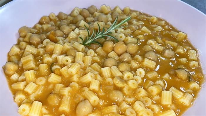 Pasta e ceci cremosa