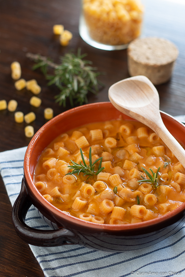 Pasta e ceci cremosa