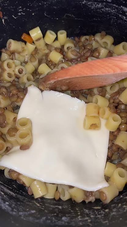 Pasta e lenticchie cremosa con Sottiletta