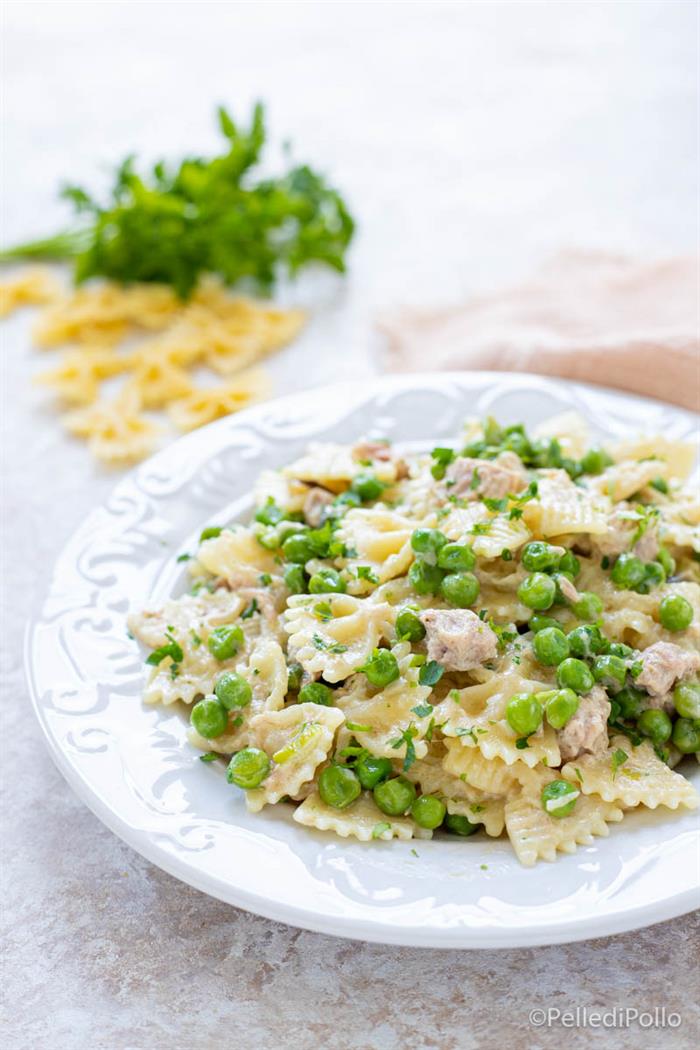 Pasta piselli e tonno