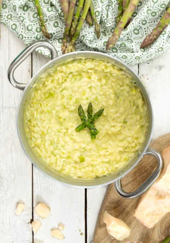 Risotto agli asparagi e robiola