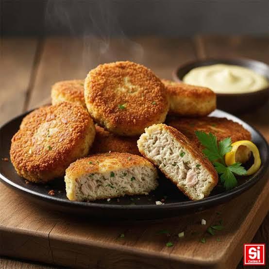 Polpette di tonno fredde con salsa al prezzemolo