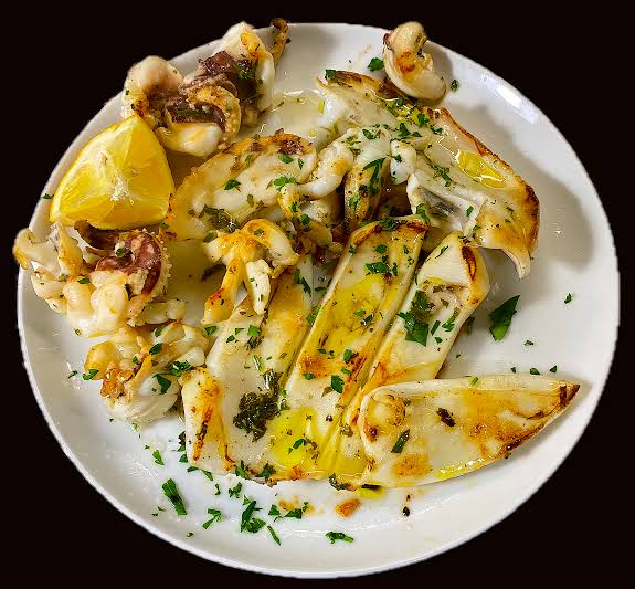 Seppia arrosto con citronette al limone