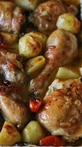 Pollo al forno con patate e rosmarino