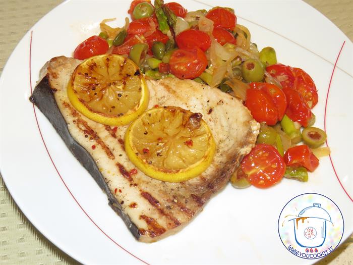 Pesce spada e verdure