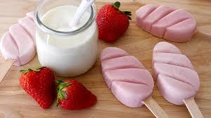 Ghiaccioli alla Fragola e Yogurt