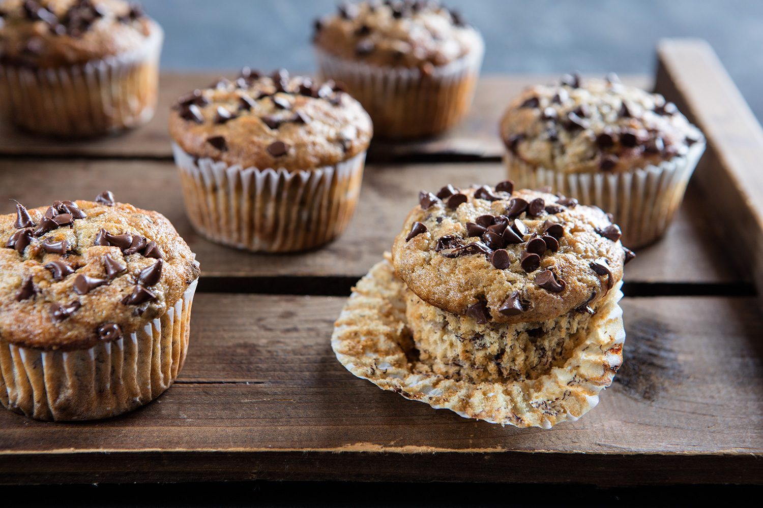Muffin alla Banana e Cioccolato Fondente