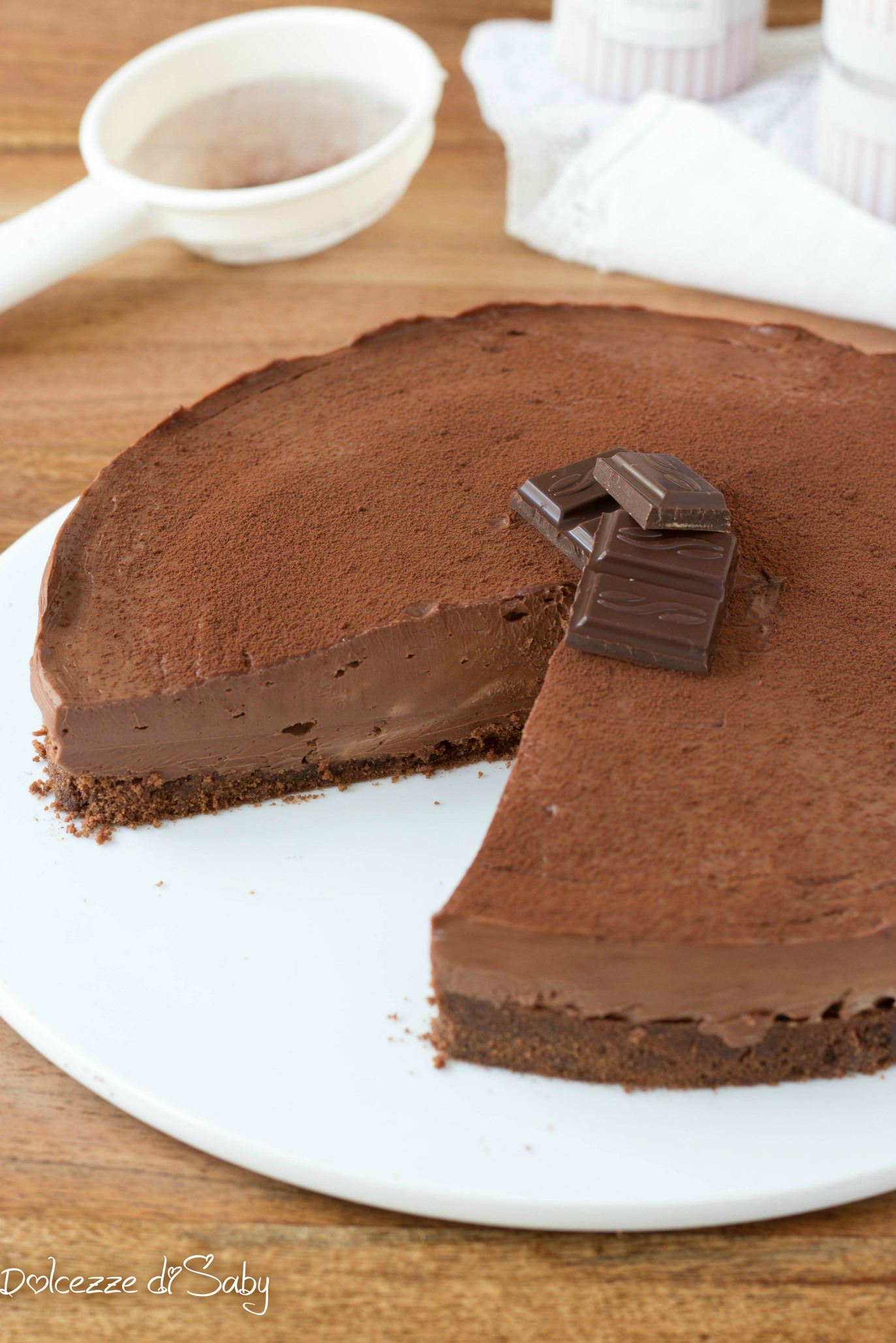 Cheesecake al cioccolato senza cottura