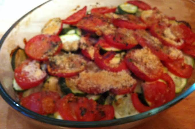 Zucchine al forno con pomodorini e mozzarella