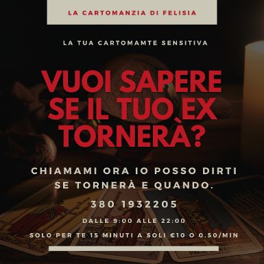 incontrerò l'uomo della mia vita? Cartomante felisia