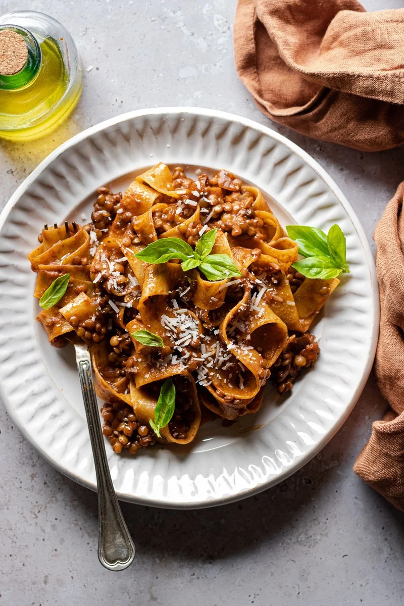 Pappardelle al ragù di lenticchie