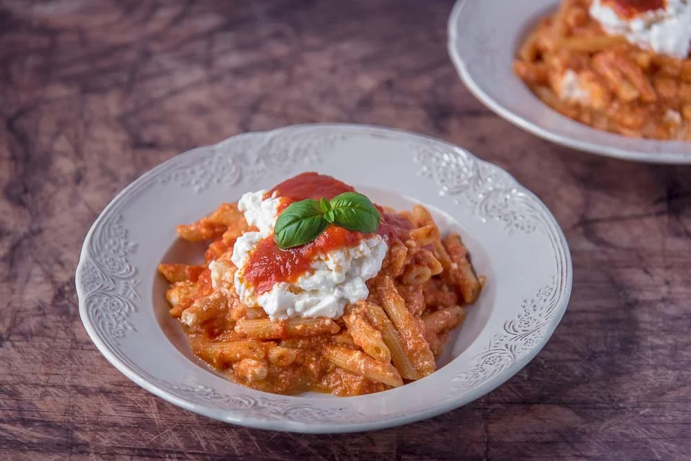 Penne cremose al pomodoro e ricotta fresca