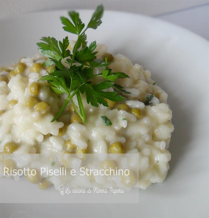 Risotto piselli e stracchino