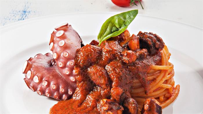 Spaghetti con polpo